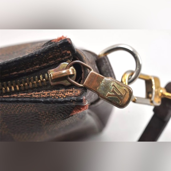 SOLD Authentic Mini Damier Ebene Trousse Make Up Bag Pochette - Picture 7 of 14